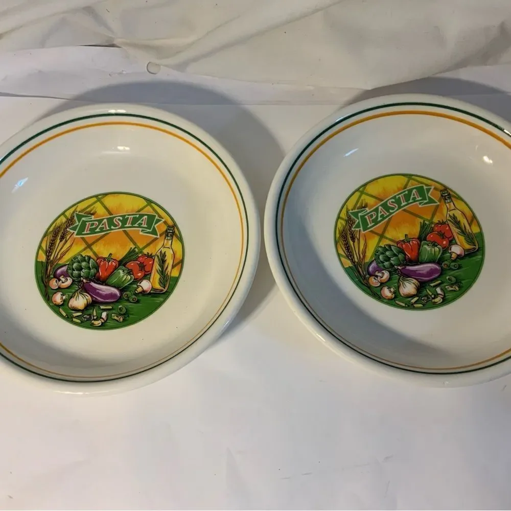 New Set 2 Vegetable by Himark PASTA BOWL 8 3/4